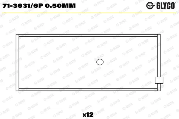 Cuzinet bielă GLYCO 71-3631/6P 0.50mm
