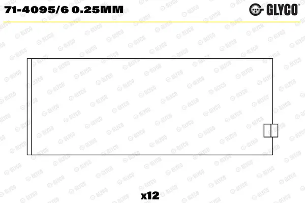 Cuzinet bielă GLYCO 71-4095/6 0.25mm