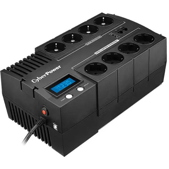 Cyber Power Ups Cyber Power Brick Series Ii Green Power 420w (700va) Line Interactive, Avr, Lcd, Usb Charger Port (+5vdc), Schuko, Br700elcd