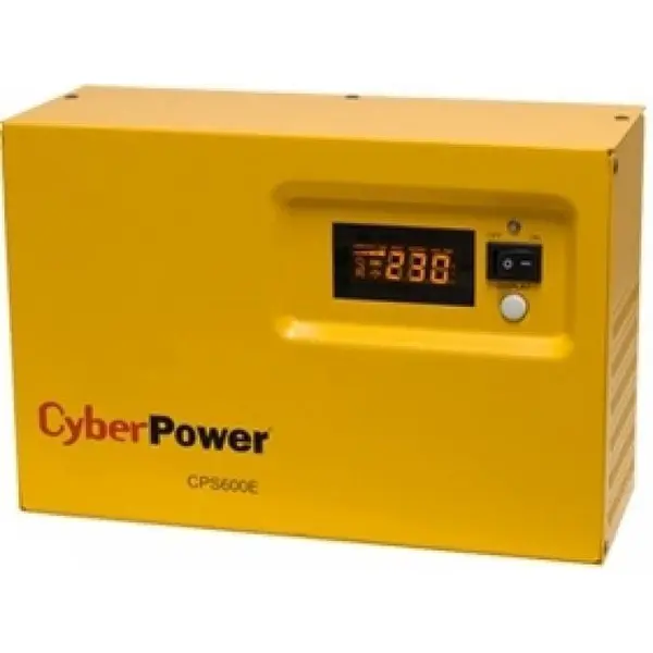 Cyber Power UPS CYBER POWER EPS series 420W (600VA), pentru centrale termice, DC imput 12V, AVR, LCD, Sinusoida pura, Schuko (1), CPS600E