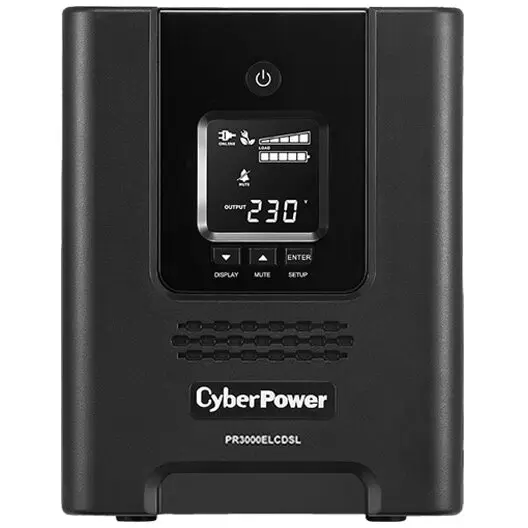 Cyber Power UPS Cyber Power PR3000ELCDSL, Tower, 3000 VA, 2700 W, AVR, LCD Display, Line Interactive