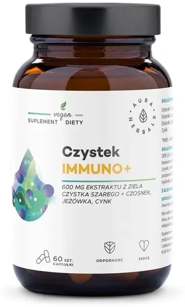 Czystek Immuno+, 60 capsule, Aura Herbals