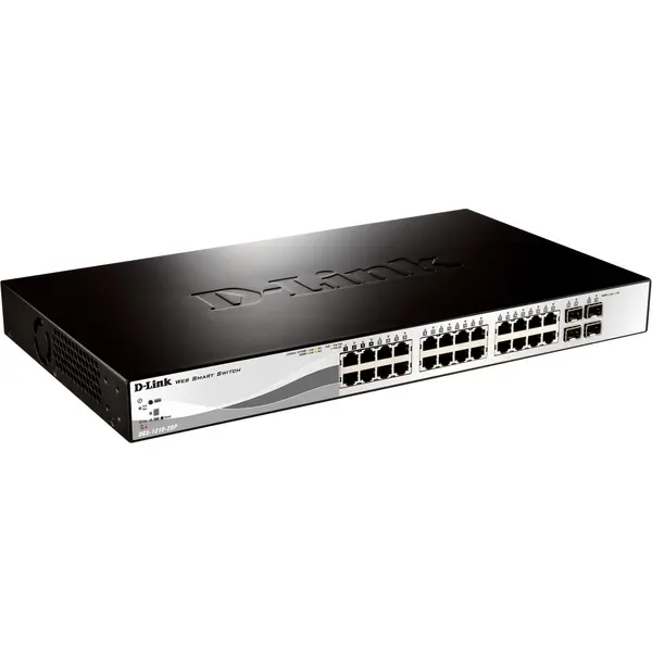 D-Link D-Link Switch 24 porturi PoE 10/100/1000 Base-T cu 4 x porturi 1000Base-T /SFP