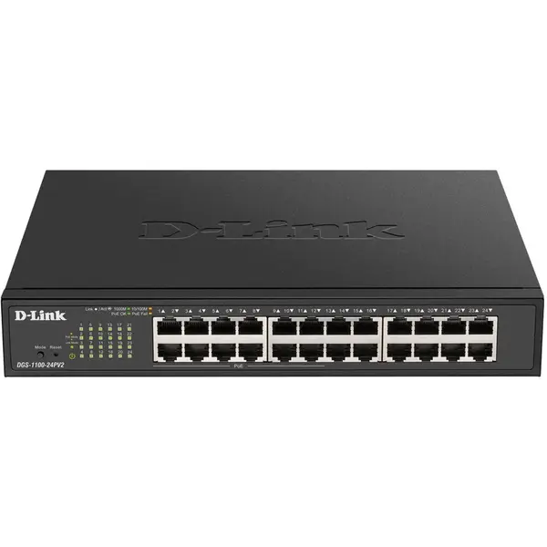 D-Link Switch D-Link DGS-1100-24PV2, 24-Port Gigabit PoE