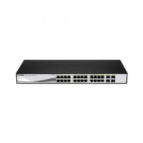 D-Link Switch D-Link DGS-1210-24P, 12 porturi Gigabit, 12 porturi Gigabit PoE 802.3af/802.3at, 4 porturi SF