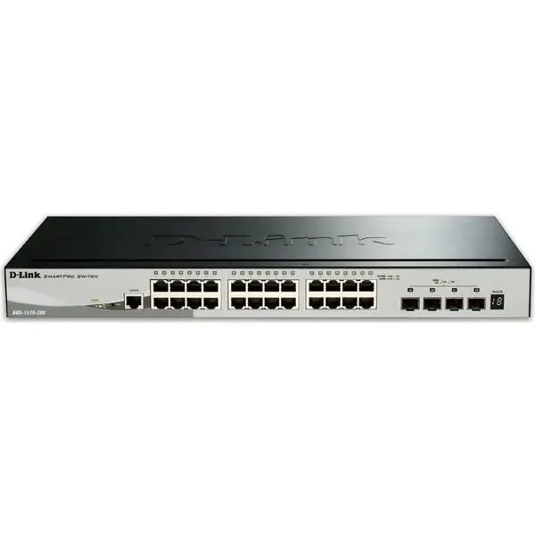 D-Link Switch D-Link DGS-1510-28X/E, Managed L3, 24 porturi Gigabit RJ-45, 4 sloturi SFP+ 10G