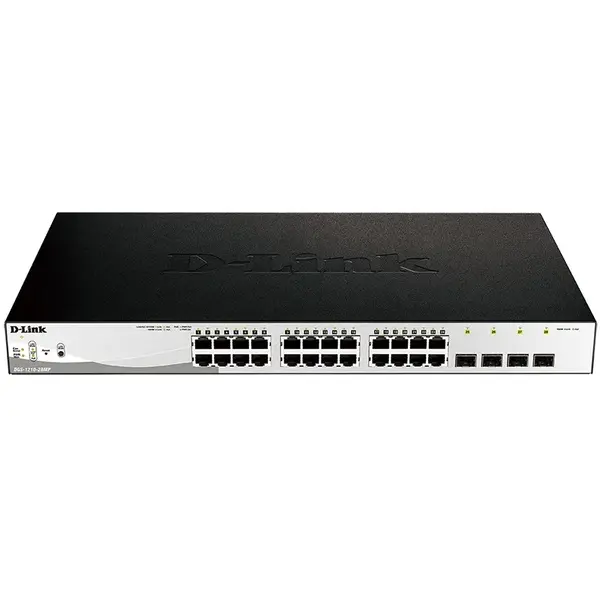 D-Link Switch Smart D-Link DGS-1210-28MP, 28-Port Gigabit PoE+, 4 SFP Ports