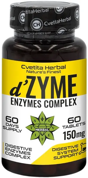 D'Zyme, 150 mg, 60 tablete, Cvetita Herbal