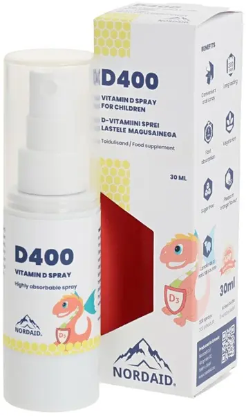 D400 Spray de gură, 400 IU, 30 ml, Nordaid