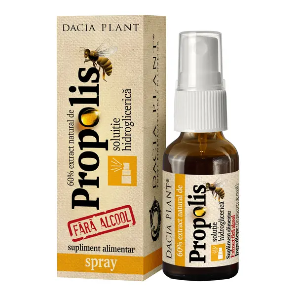 Dacia Plant Spray cu extract natural de Propolis fara alcool 20 ml