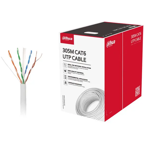 Dahua Cablu UTP CAT6 Dahua PFM920I-6UN-C, cupru, 305 m