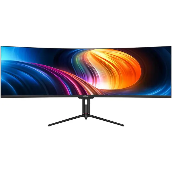 Dahua Monitor Gaming VA LED Dahua 49 LM49-EW410CA, DQHD (5120 × 1440), HDMI, DisplayPort, Boxe, Ecran curbat, 120 Hz, 1 ms, Negru