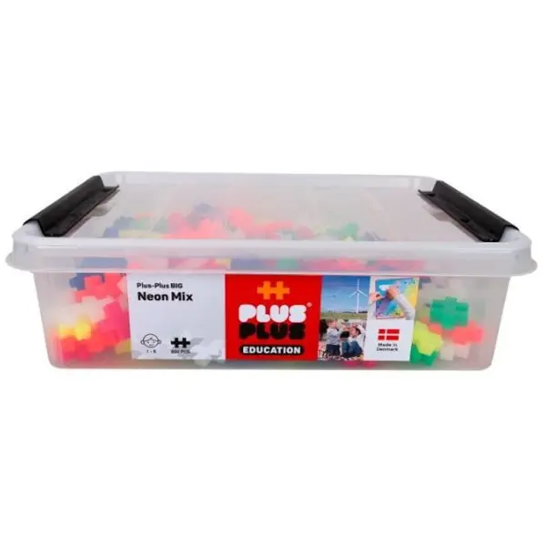 Dante Jucarie de constructie Dante Bricks Plus Big - Neon colours 200 pieces, 200 piese, culori neon, piese BIG