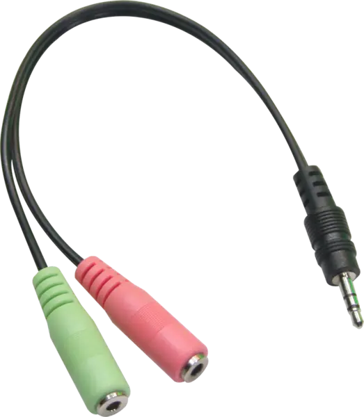 Datavideo CB-17 3,5mm jack to Headphone/Mic adapter