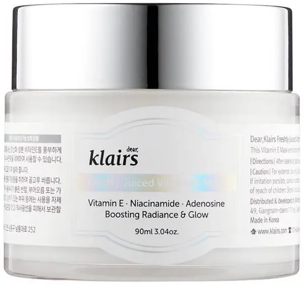 Dear Klairs Mască de noapte Freshly Juiced Vitamin E, 90 ml