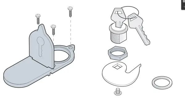 Deblocator manual cu cheie pentru OPTIMO 3, OPTIMO5, 5RI0930000