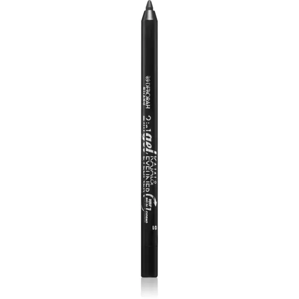 Deborah Milano 2 In 1 Gel Kajal & Eyeliner gel contur ochi de lungă durată culoare 01 Black 1.2 g