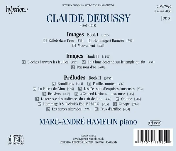 Debussy: Images - Preludes II | Marc-Andre Hamelin