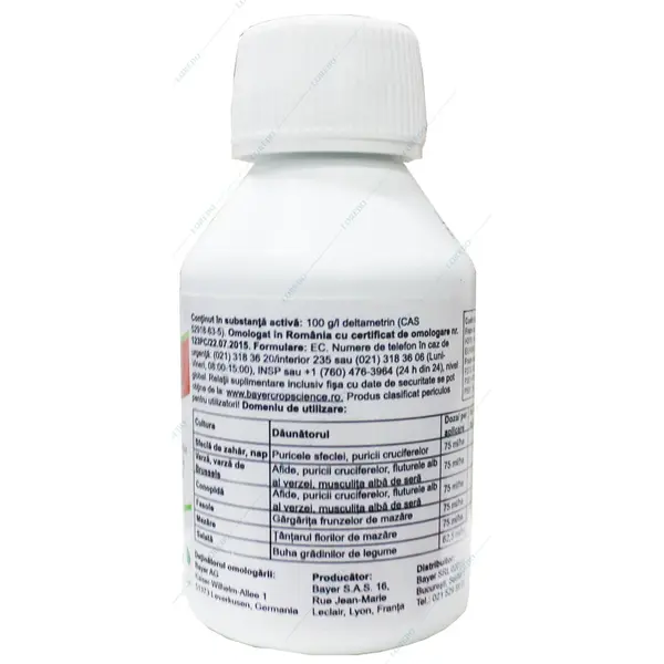 Decis Expert 100 ml insecticid contact Bayer (cereale, rapita, mustar, varza, conopida, fasole, mazare, salata, sfecla zahar, nap) - Default Title