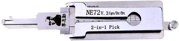 Decodor auto Lishi NE72 2 in 1 pick pentru chei Citroen Peugeot Renault 206 207, lama NE72