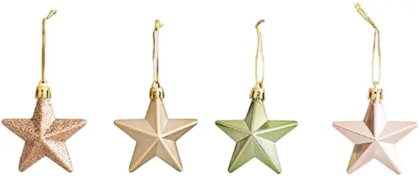 Decorare Eurolamp - Stea, 6,5 cm, 12 bucăți, multicoloră