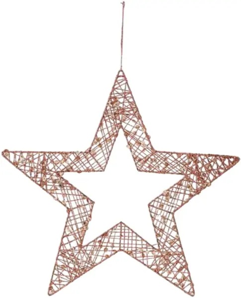 Decorare Eurolamp - Stea cu paiete, 45 cm, Șampanie