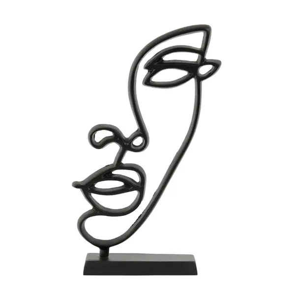 Decoratiune 21x8x40 cm FACE matt black - P - Default Title