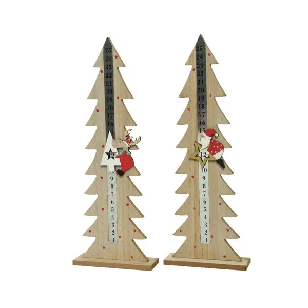 Decoratiune - Advent Calendar MDF - Tree with Magnet Figure on Foot - mai multe modele | Kaemingk