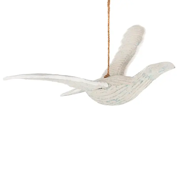 Decoratiune ALBAVIO BIRD 93 CM - Alb