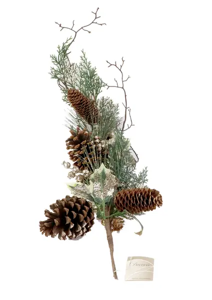 Decoratiune Craciun - Decoris Pine Green Hanger With Glitter, 15x60cm | Kaemingk