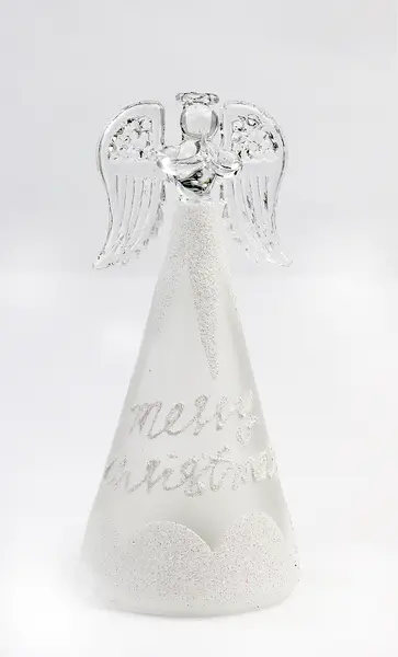 Decoratiune Craciun - Glass Angel with Light, Merry Christmas | Everbright Gifts