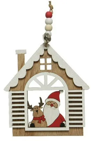 Decoratiune Craciun - Hanging Santa House - Modele diferite | Kaemingk