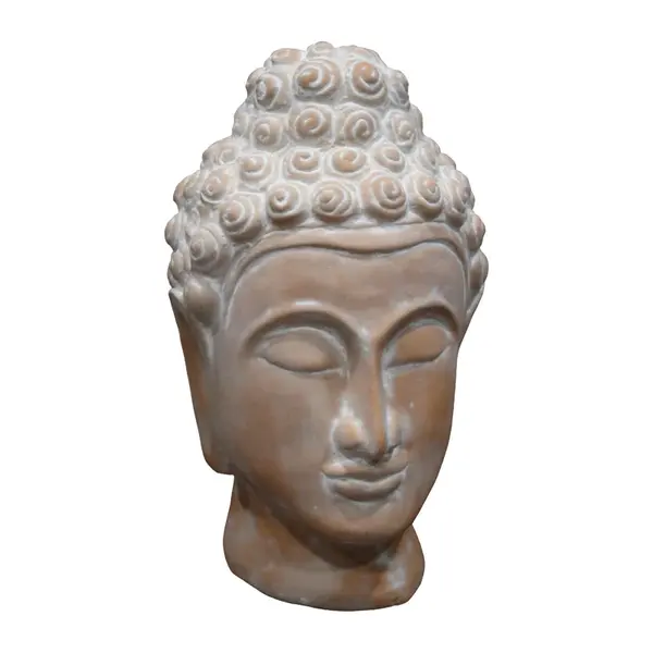 Decoratiune de masa buddha Rolia, teracota Gri, 16x16x28 cm