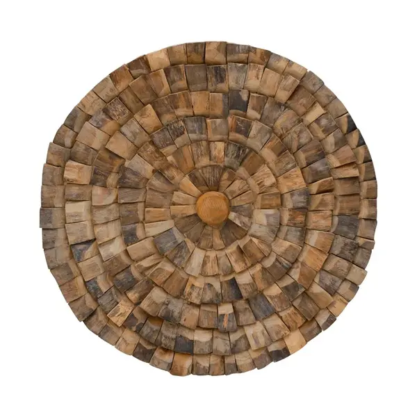 Decoratiune de perete din lemn, Benez, Natural, 5x80x80 cm