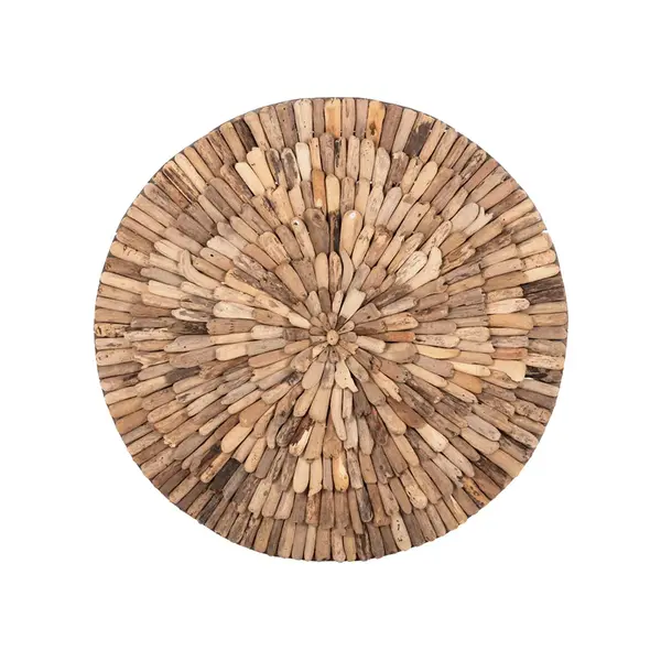 Decoratiune de perete din lemn Wargrene Boho, Natural, 60x60x6 cm