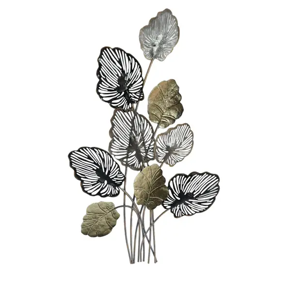 Decoratiune de perete din metal Irida, Multicolor, 55x92 cm