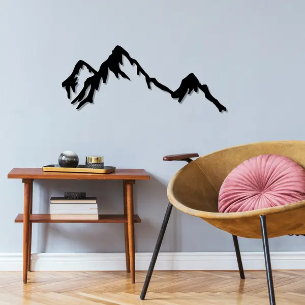 Decoratiune de perete Metal Tanelorn, Negru, 30x70 cm