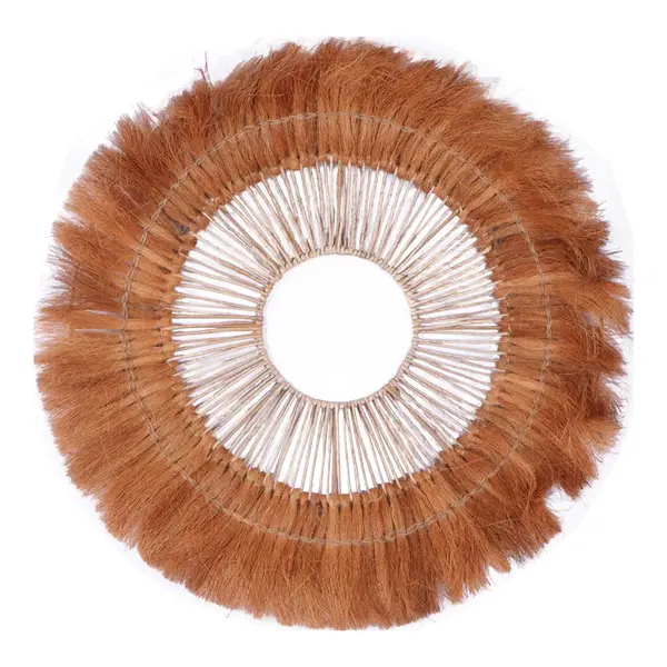 Decoratiune de perete Ramine Boho, Natural, 70x70x10 cm