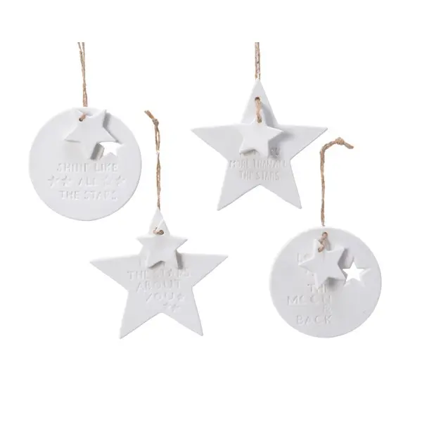 Decoratiune din portelan - Figure with Text - mai multe modele | Kaemingk