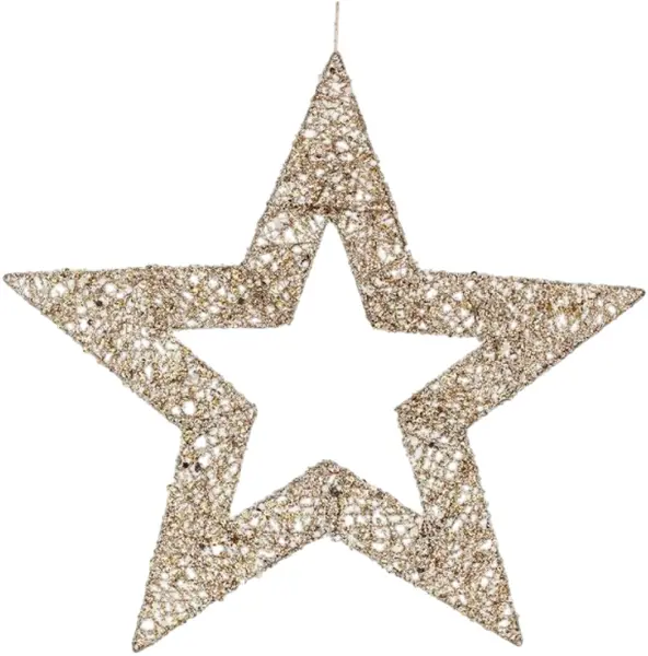 Decorațiune Eurolamp - Stea, 60 cm, șampanie