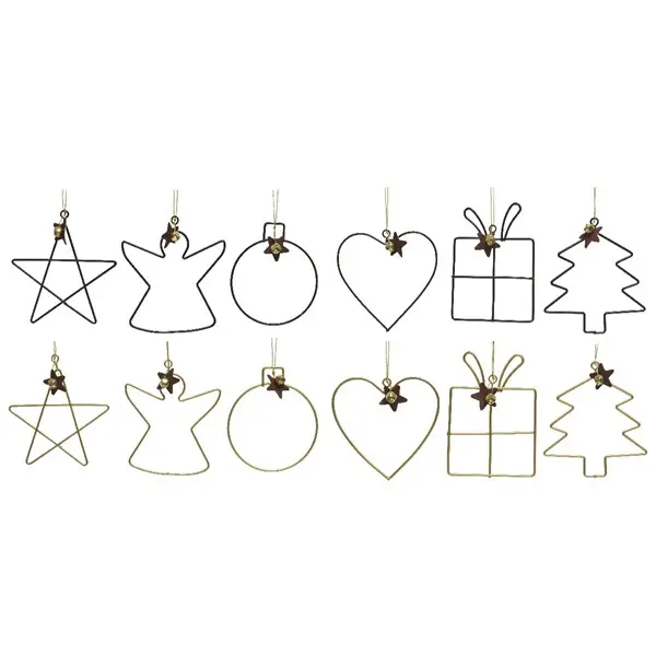 Decoratiune - Iron Figurine - Gold, Black - mai multe modele | Kaemingk