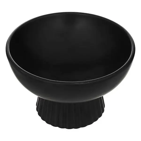 Decorațiune metal Decorative bowl Lorvion ceramic, negru, Ø22x14 cm