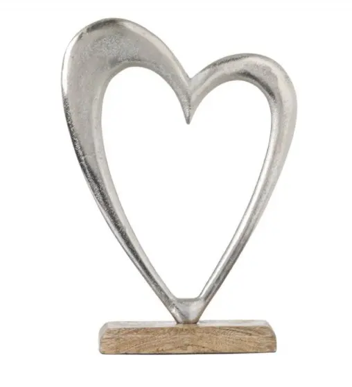 Decoratiune pentru birou , Design Inima, Gri