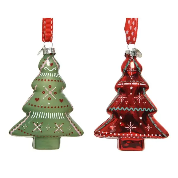 Decoratiune pentru brad - Tree Glass Stars, Hearts - mai multe modele | Kaemingk