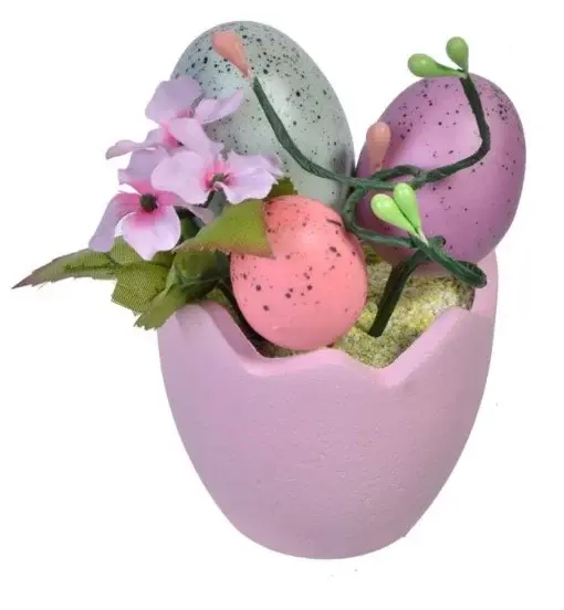 Decoratiune pentru masa de Paste tip ghiveci,13 cm