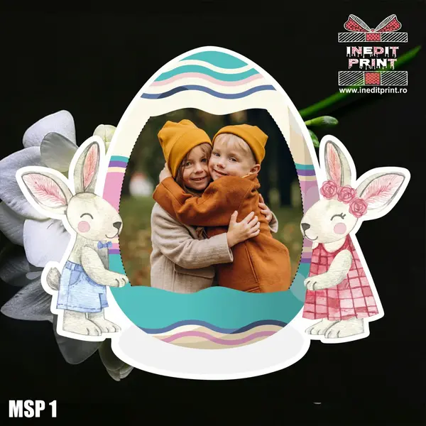 Decoratiune personalizata cu magnet Iepurasul de Paste MSP1 20 CM