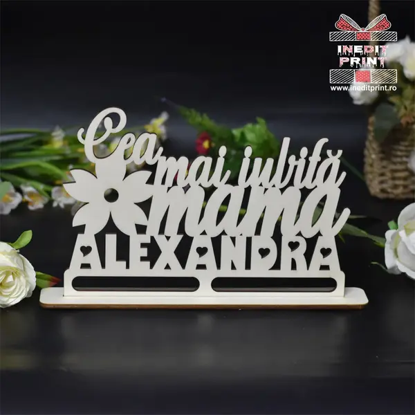Decoratiune Personalizata DL9 Lemn natur, 15x30cm