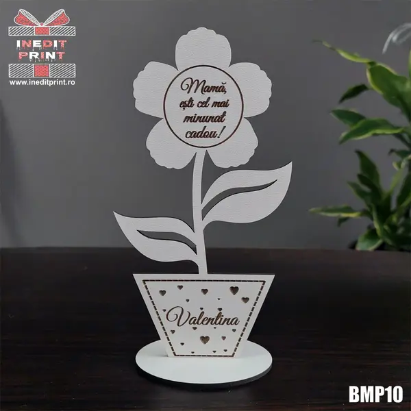 Decoratiune personalizata Floare de 8 Martie BMP10