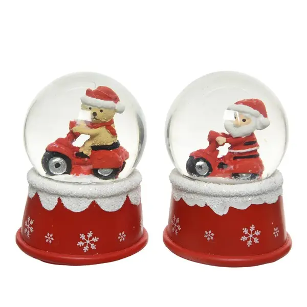 Decoratiune - Santa-Bear Snow Globe - Red - mai multe modele | Kaemingk