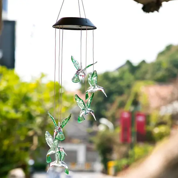 Decoratiune Solara LED Colibri pentru Gradina, Lumini Multicolore IP65